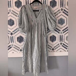 Mille Striped Cotton Midi